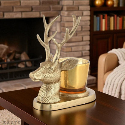Antler Design Candle Holder – Deer Tealight Stand for Living Room Decoration