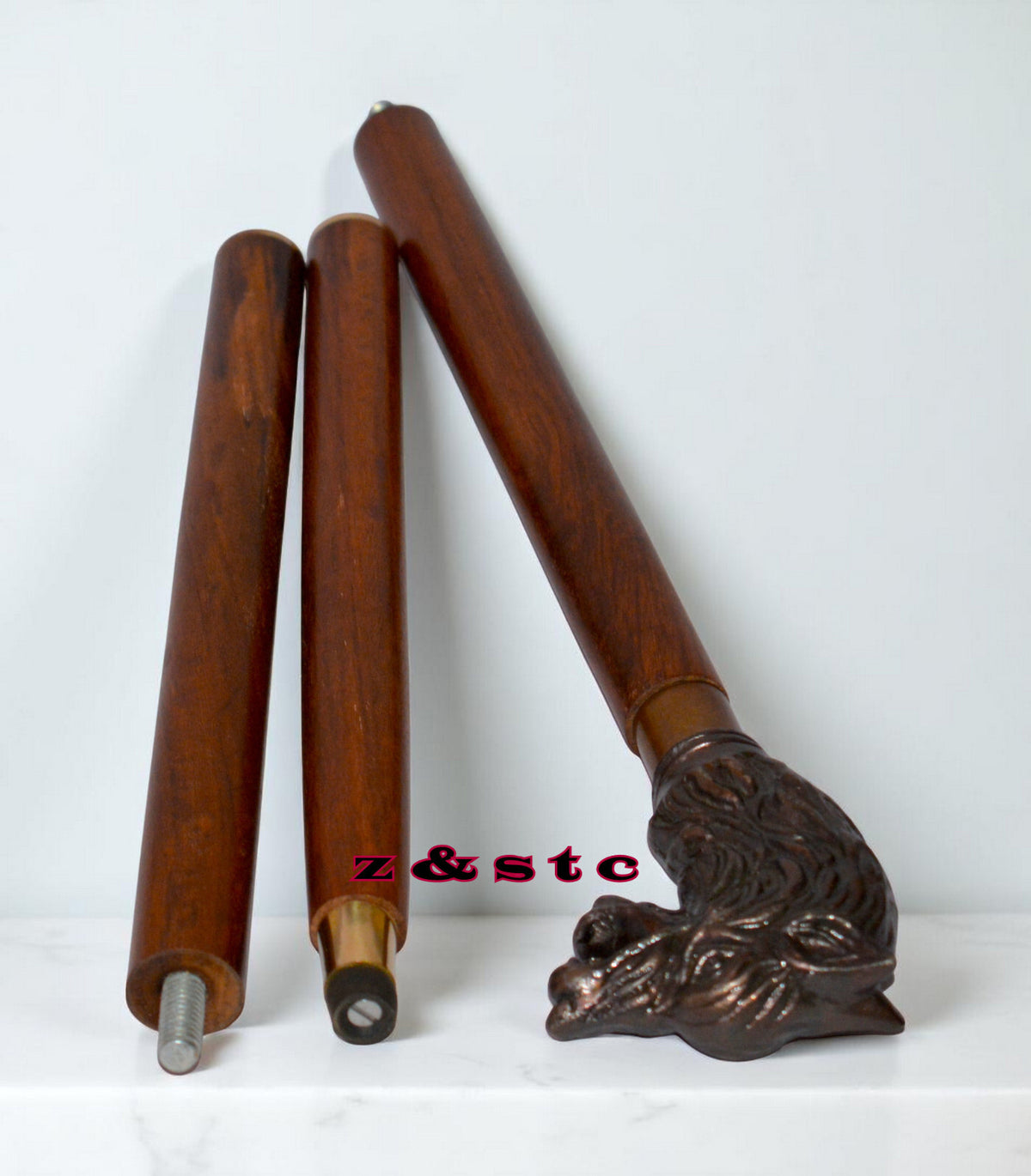 Wooden Walking Stick with Brass Lion Head Handle – Vintage Style Cane