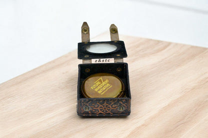 Brass Pocket Compass with Handmade with leather case – Perfect Gift for Him