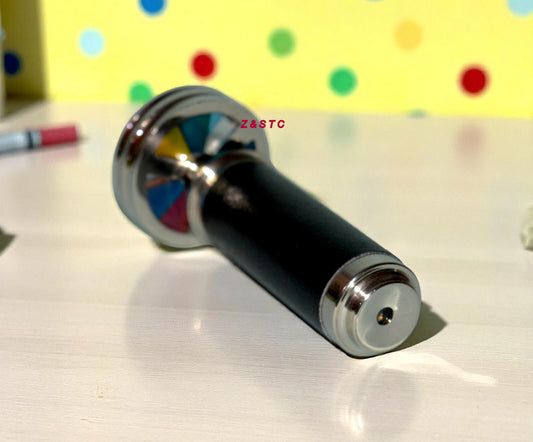 Leather wrapped kaleidoscope – handheld antique style decor