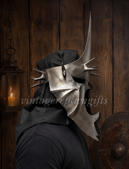 Halloween Medieval Knight Helmet | Hand-Forged 18 Gauge Steel Wearable helmet