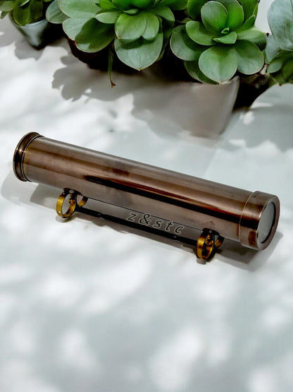 Handmade 7-Inch Brass Kaleidoscope – Antique Style Collector’s Piece