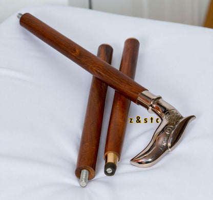 Solid Wood Walking Stick – Elegant Cane for Gentlemen & Ladies
