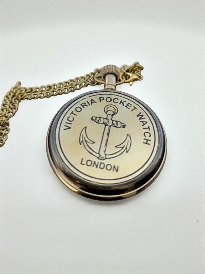 Handmade Brass Pocket Watch 2 Inch | Vintage Nautical American Elgin watch