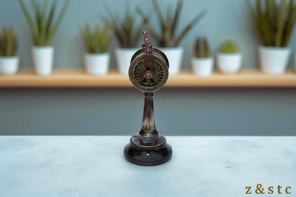Antique Brass 7-Inch Ship Telegraph Maritime Themed Nautical Display