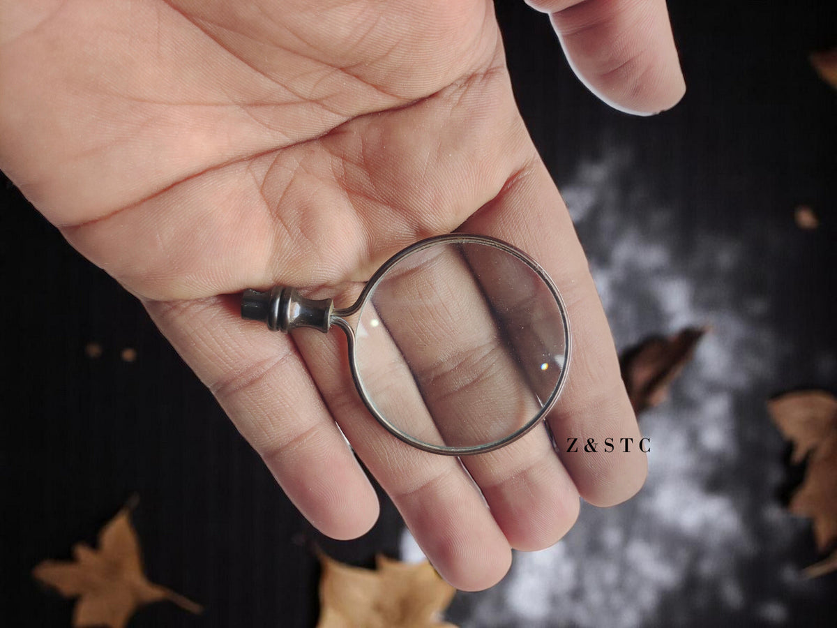 Brass Locket Magnifying Glass Necklace Unique Gift for Readers & Collectors