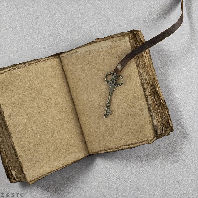 Handcrafted Vintage Leather Writing Notebook 6 Embossed Cover & Deckle Edge Page