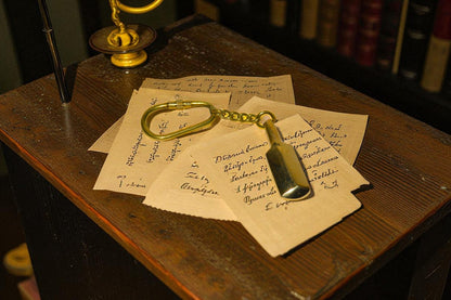 Antique Look Brass Keychain – Pocket Key Ring Gift for Men