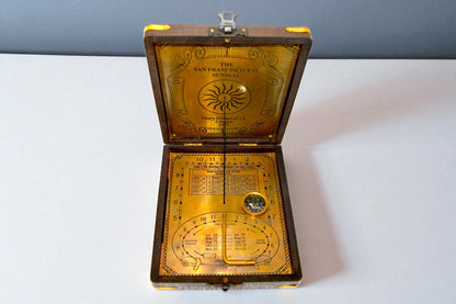 Antique Brass Sundial Compass – Henry Holmes & Co London 1885 SF Bay Box