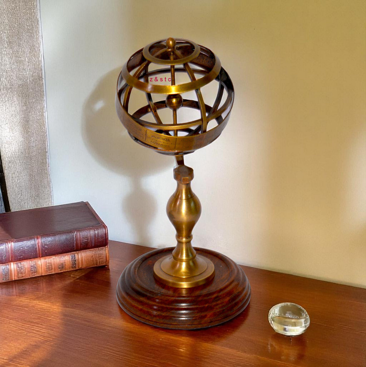 Decorative Brass Armillary  Nautical Celestial Sphere for Desk or Shelf