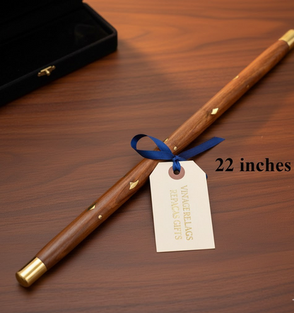 HANDMADE Wooden Swagger Stick – Portable Vintage Style Walking Rule Stick