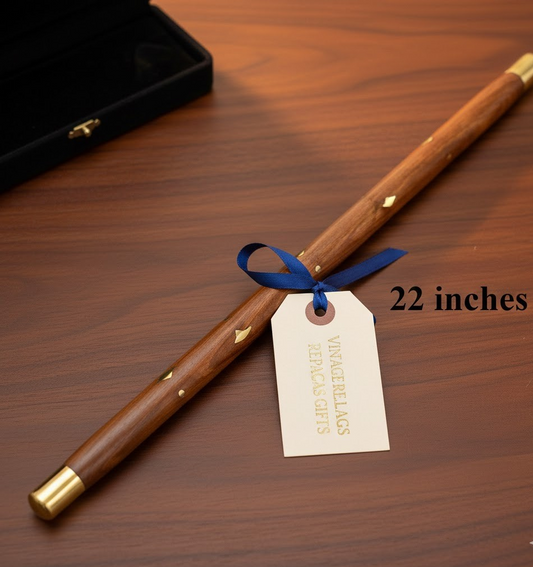 HANDMADE Wooden Swagger Stick – Portable Vintage Style Walking Rule Stick