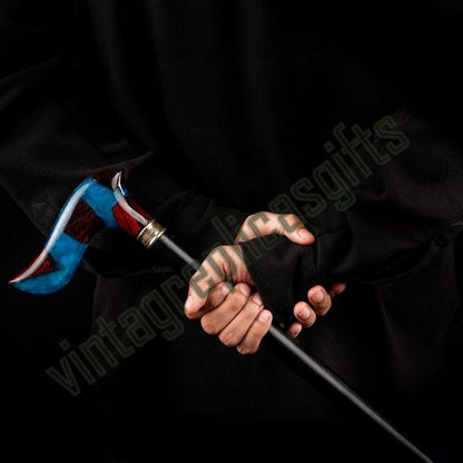 vintage Style Black Rosewood Cane Durable Walking Stick for Hiking & Daily Use