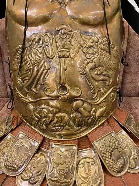 Medieval Roman Chest Armor Brass Big Eagle Armor Roman Cuirass Reenactment