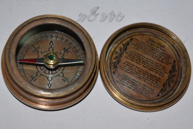 Antique Style 2.5 Inch Brass Compass – Handmade Maritime Collectible