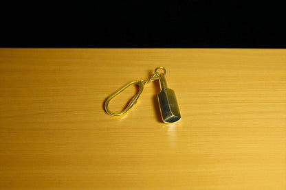 Antique Look Brass Keychain – Pocket Key Ring Gift for Men