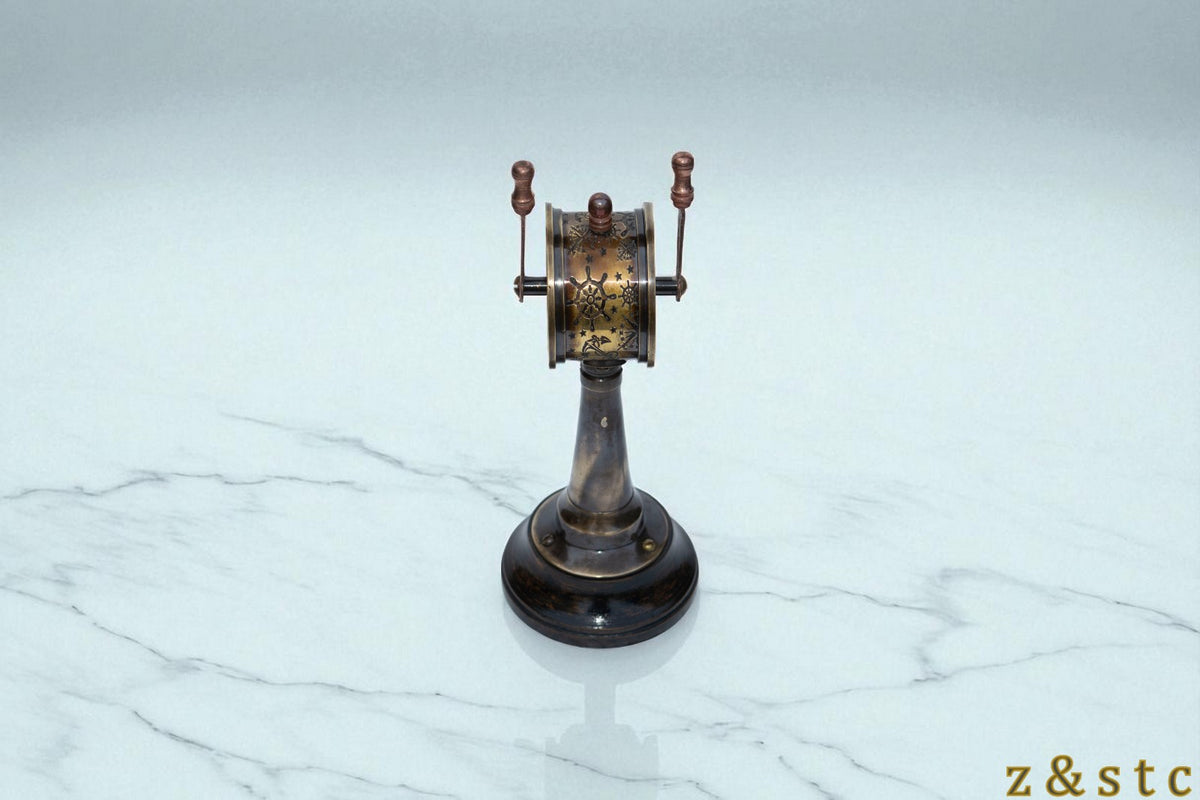 Antique Brass 7-Inch Ship Telegraph Maritime Themed Nautical Display
