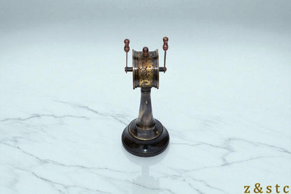 Antique Brass 7-Inch Ship Telegraph Maritime Themed Nautical Display