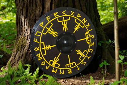 Viking Warrior Shield – Compass Emblem Historical Cosplay Prop