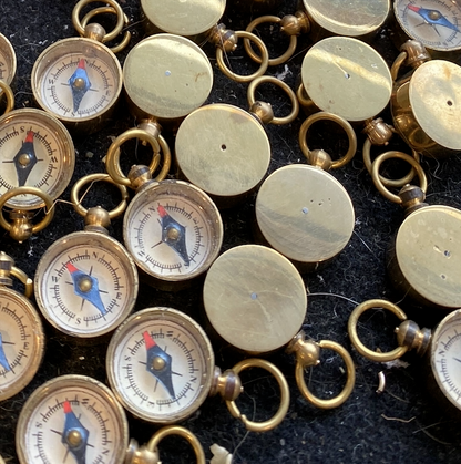 Vintage Handmade Brass mini compass gift lot of 400 pieces Black & Bronze