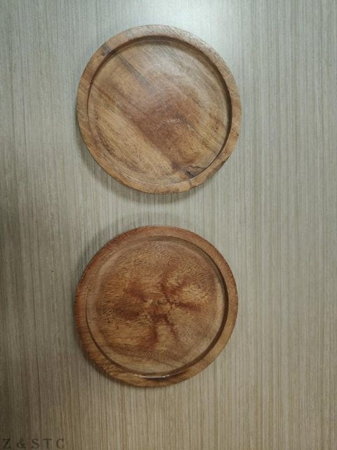 Natural Acacia Wooden Coaster Set – Rustic Drink Coasters for Coffee Tables.