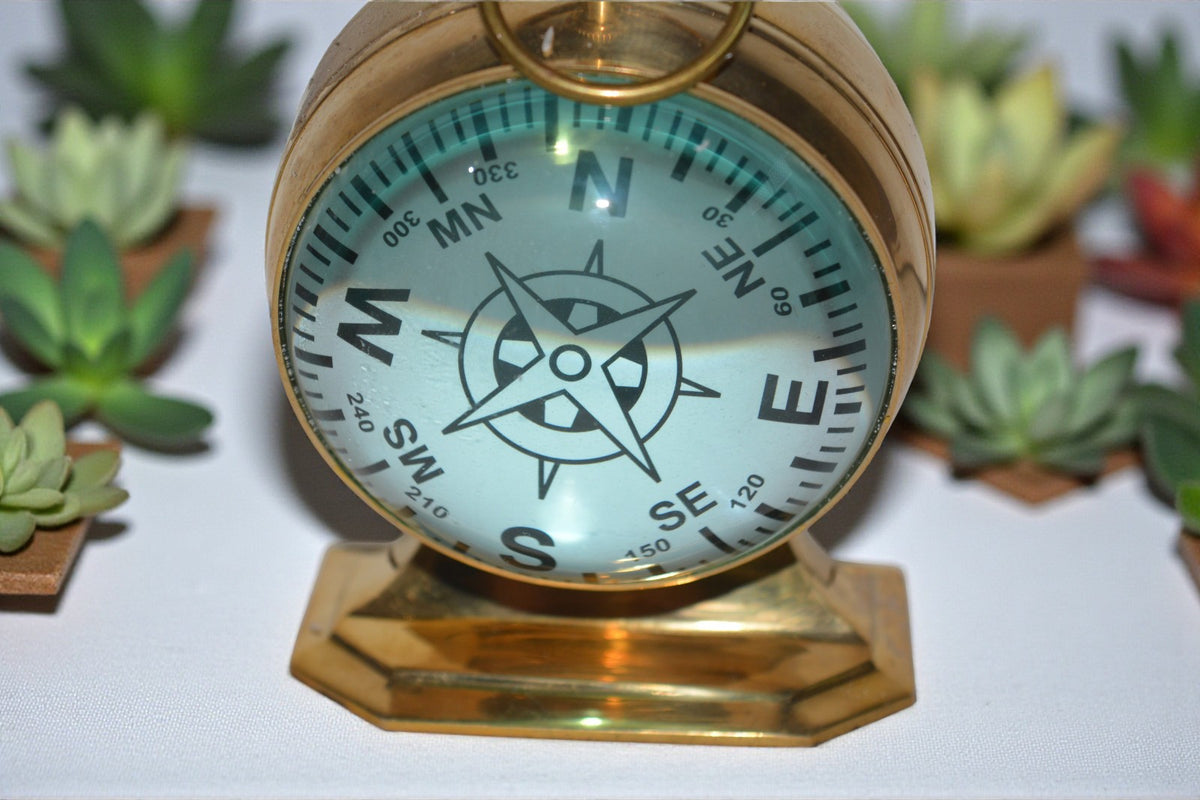 Nautical Brass Marine Clock – Antique Desk or Mantel Showpiece