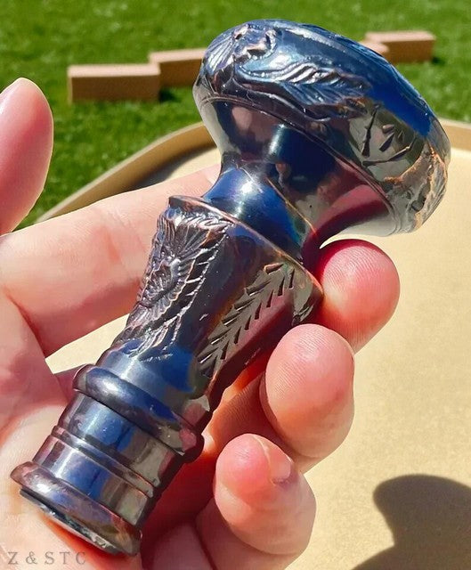 Antiqued Nautical Brass Walking Stick Handle Elegant Gift for Gentlemens