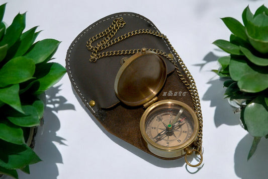 Engraved Brass Compass Gift – “To My Son” from Dad – Inspirational Keepsake