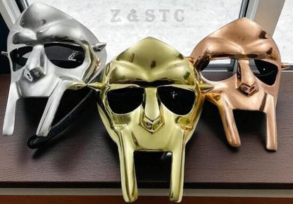 Set of 3 MF DOOM Style Gladiator Masks | Halloween Cosplay Headwear