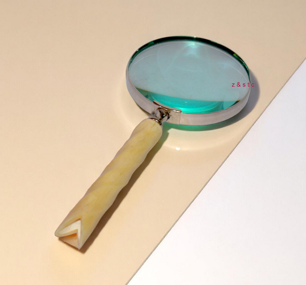 Decorative Brass Handheld Magnifier Gift for Readers & Antique Lovers